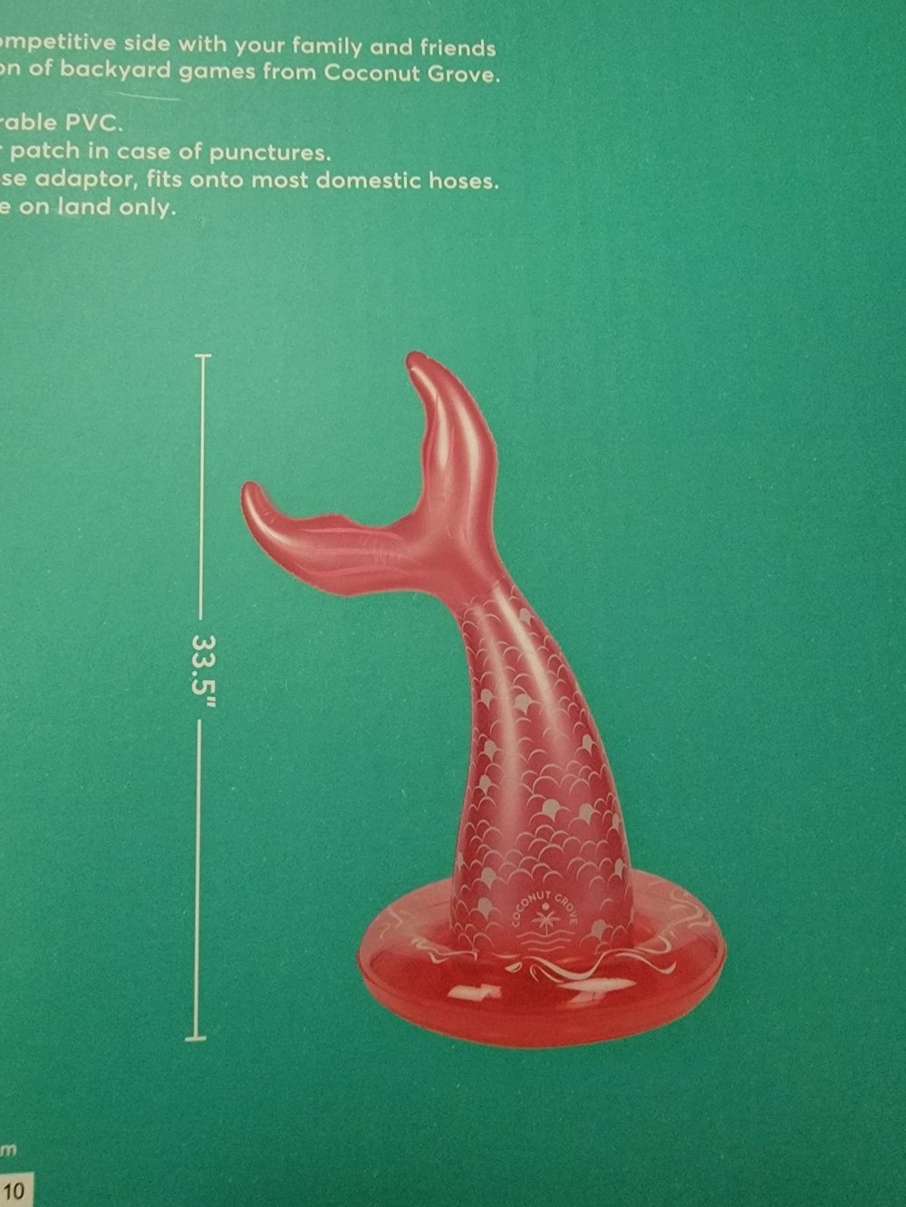 Pink Inflatable Mermaid Tail Sprinkler - Picture 9 of 11
